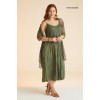 44440 Big Size Green Dress