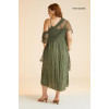 44440 Big Size Green Dress