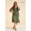 44530 Big Size Green Dress