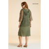 44530 Big Size Green Dress