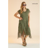 44450 Big Size Green Dress