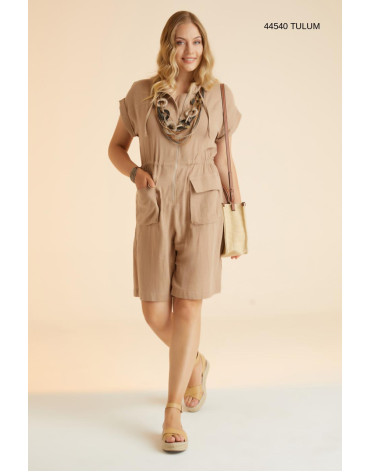 44540 Big Size Camel Overalls Trousers