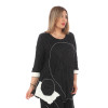 24004 - Big Size Black Blouse