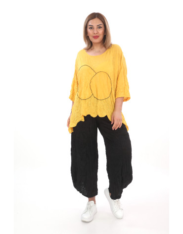 24006 Big Size Yellow Blouse