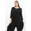 24015 Big Size Black Blouse