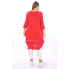 24021 Big Size Red Blouse