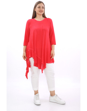 24023 Big Size Red Blouse