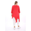 24023 Big Size Red Blouse