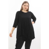 24023 Big Size Black Blouse