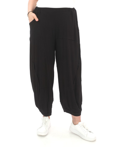 24025 Big Size Black Trousers