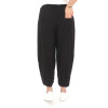 24025 Big Size Black Trousers