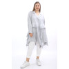 24032 Big Size Grey Trencoat Jacket