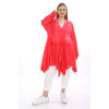 24032 Big Size Red Trencoat Jacket