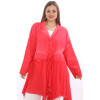 24032 Big Size Red Trencoat Jacket