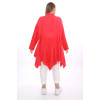 24032 Big Size Red Trencoat Jacket