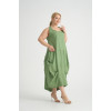 24034 Big Size Green Dress