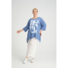 24069 Big Size Indigo Blouse