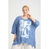 24069 Big Size Indigo Blouse