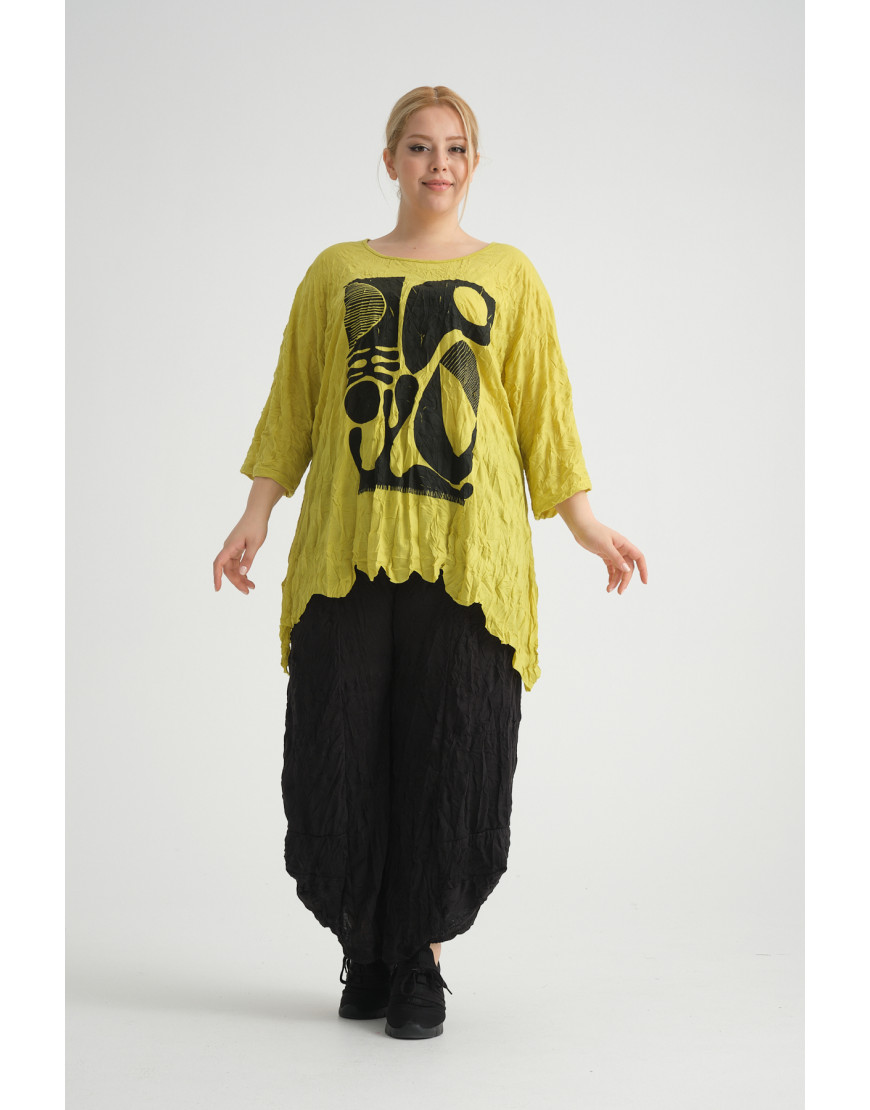 24069 Big Size Lemon Blouse