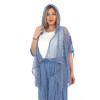 24074 Big Size Indigo Blouse