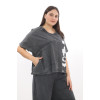 24080 Big Size Anthracite Blouse