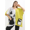 24108 Big Size Lemon Blouse