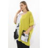 24108 Big Size Lemon Blouse