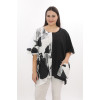 24108 Big Size Black Blouse