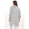 24123 Big Size Grey Blouse