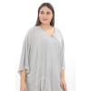 24123 Big Size Grey Blouse