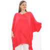 24123 Big Size Red Blouse