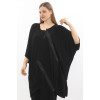 24123 Big Size Black Blouse