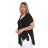 24137 Big Size  Black Blouse