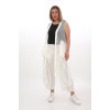 24163  Big Size White Waistcoat