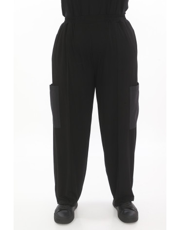 24177 Big Size Black Trousers