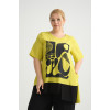 24208  Big Size Lemon Blouse