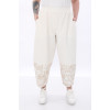 24210 Big Size Ekru Trousers