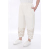 24210 Big Size Ekru Trousers