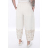 24210 Big Size Ekru Trousers