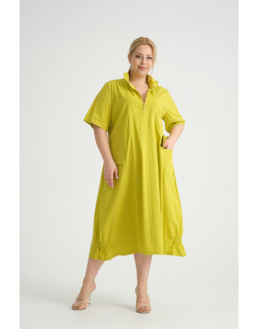 24216 Big  Size Lemon Dress