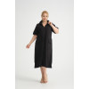 24216  Big Size Black Dress