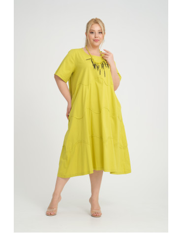 24218 Big  Size Lemon Dress