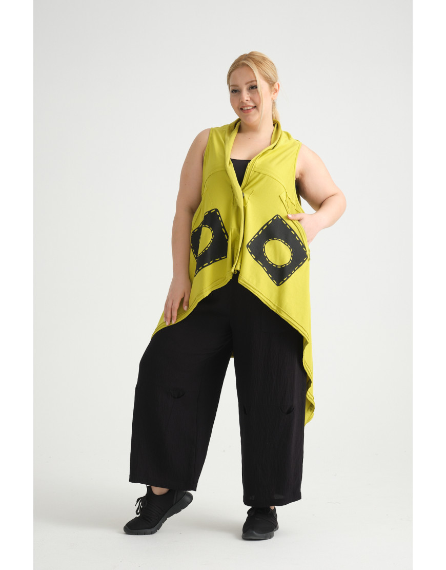 24224  Big Size Lemon Waistcoat