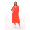 24249  Big Size Oranj Dress