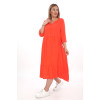 24249  Big Size Oranj Dress