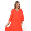 24249  Big Size Oranj Dress