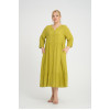 24249  Big Size Oil green Dress