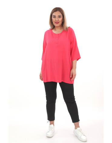 24250  Big Size Red Blouse