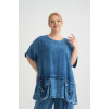 24254  Big Size Blue Blouse