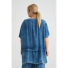 24254  Big Size Blue Blouse